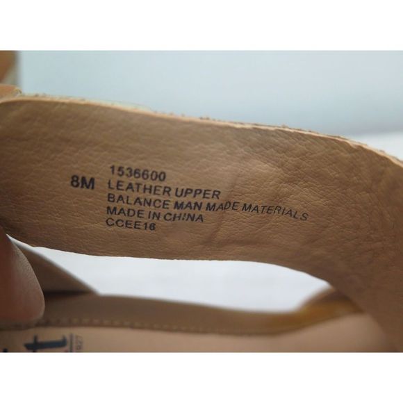 Söfft 1536600 Women's Sz 8M Cognac Dabney Open Toe Leather T-Strap Stacked Heels - Picture 10 of 13